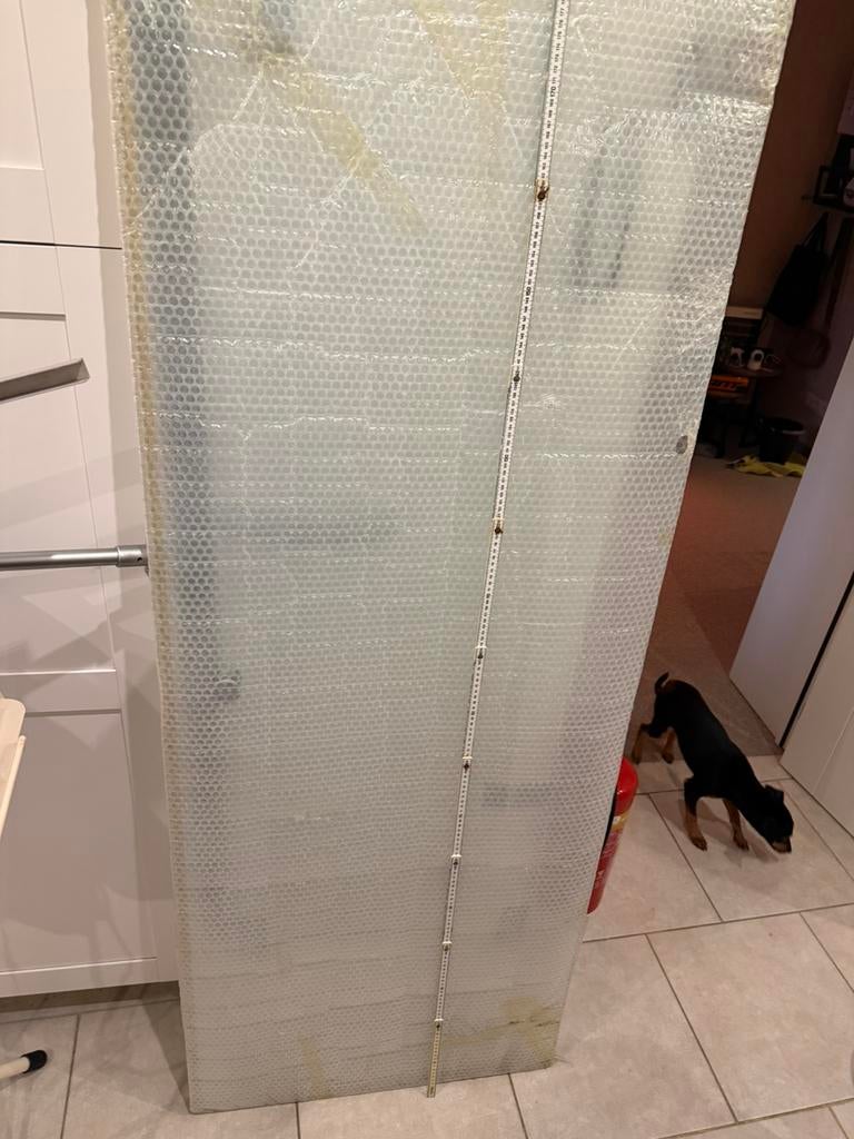 Glazen douchedeur + wand, Ophalen, Zo goed als nieuw, Douche