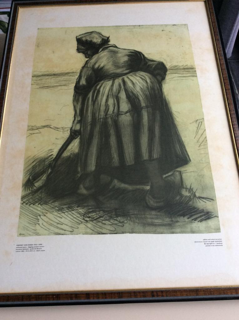 Afdruk van houtskooltekening Van Gogh, Antiek en Kunst, Ophalen of Verzenden