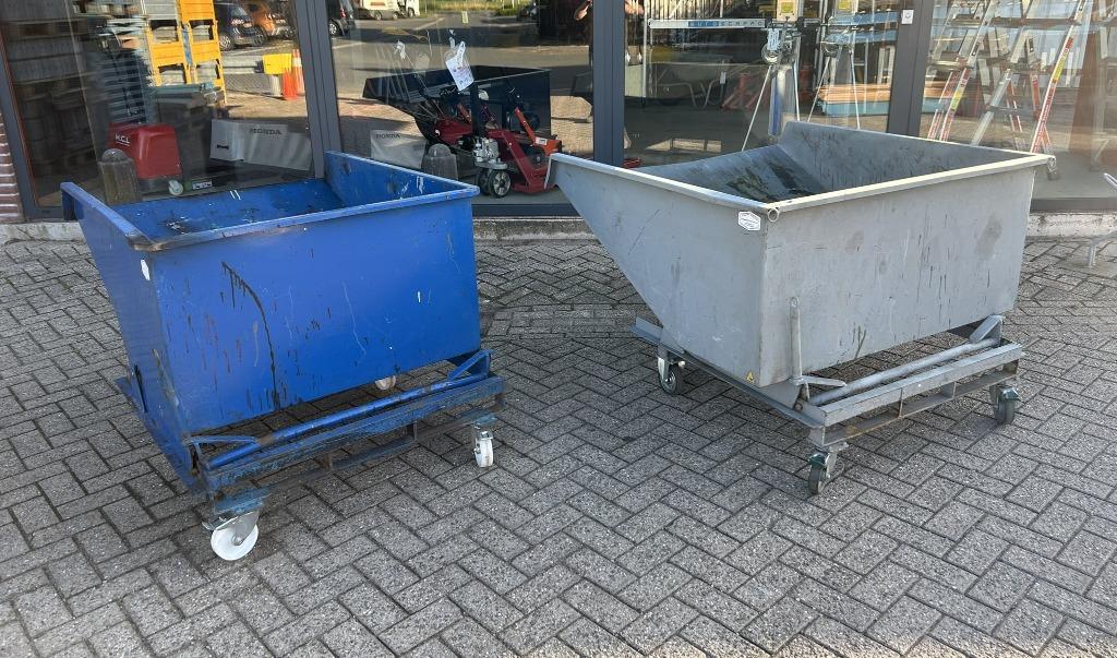 Heftruck kantelbak/kantel bak verrijdbaar 500/600L gebruikt, Enlèvement
