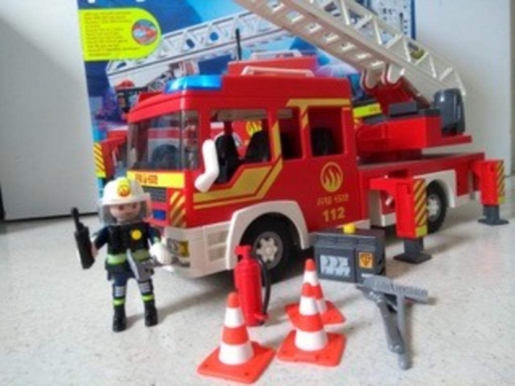 Playmobil City Action ladderwagen 5362 met doos, Ophalen of Verzenden, Zo goed als nieuw, Complete set