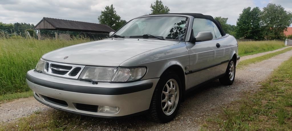 Saab 93 Cabrio 2.0 turbo Automaat Lpg, Auto's, 4 cilinders, Cabriolet, Leder, Bedrijf