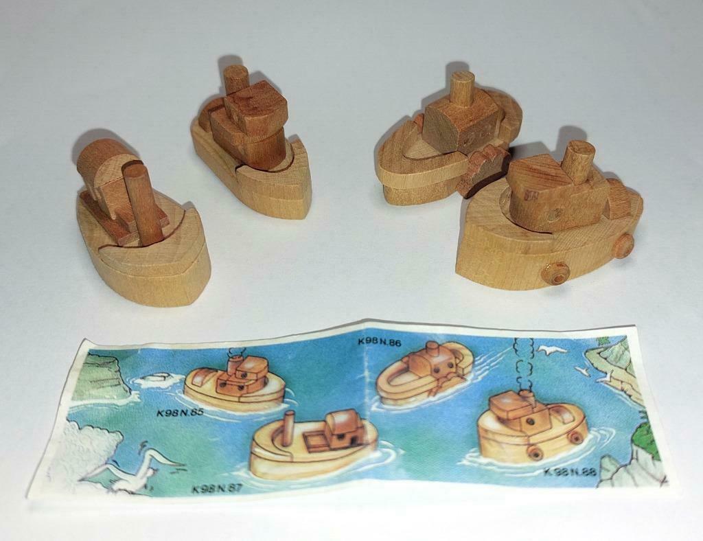 Complete serie houten boten K98 n 85 t/m 88 + 1 Bpz, Ophalen of Verzenden, Gebruikt, K-nummers
