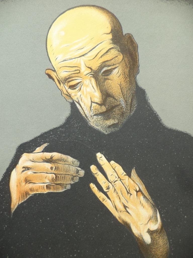 Originele kleurenlitho in excellente staat Le Musée du Livre, Antiquités & Art, Enlèvement ou Envoi