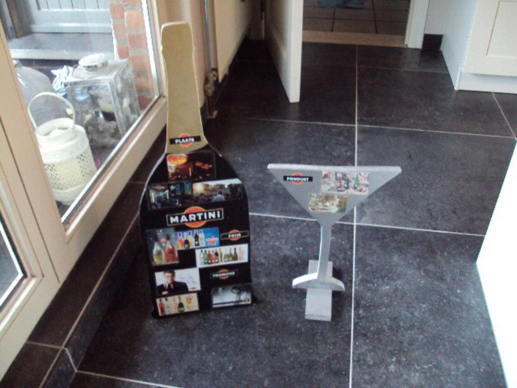 houten champagnefles en glas, Ophalen, Gebruikt, Gebruiksvoorwerp