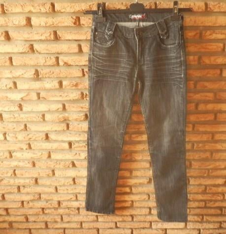 (6)- jeans femme t.38 gris - onado -, Kleding | Dames, Onado, Ophalen of Verzenden, Zo goed als nieuw, W30 - W32 (confectie 38/40)