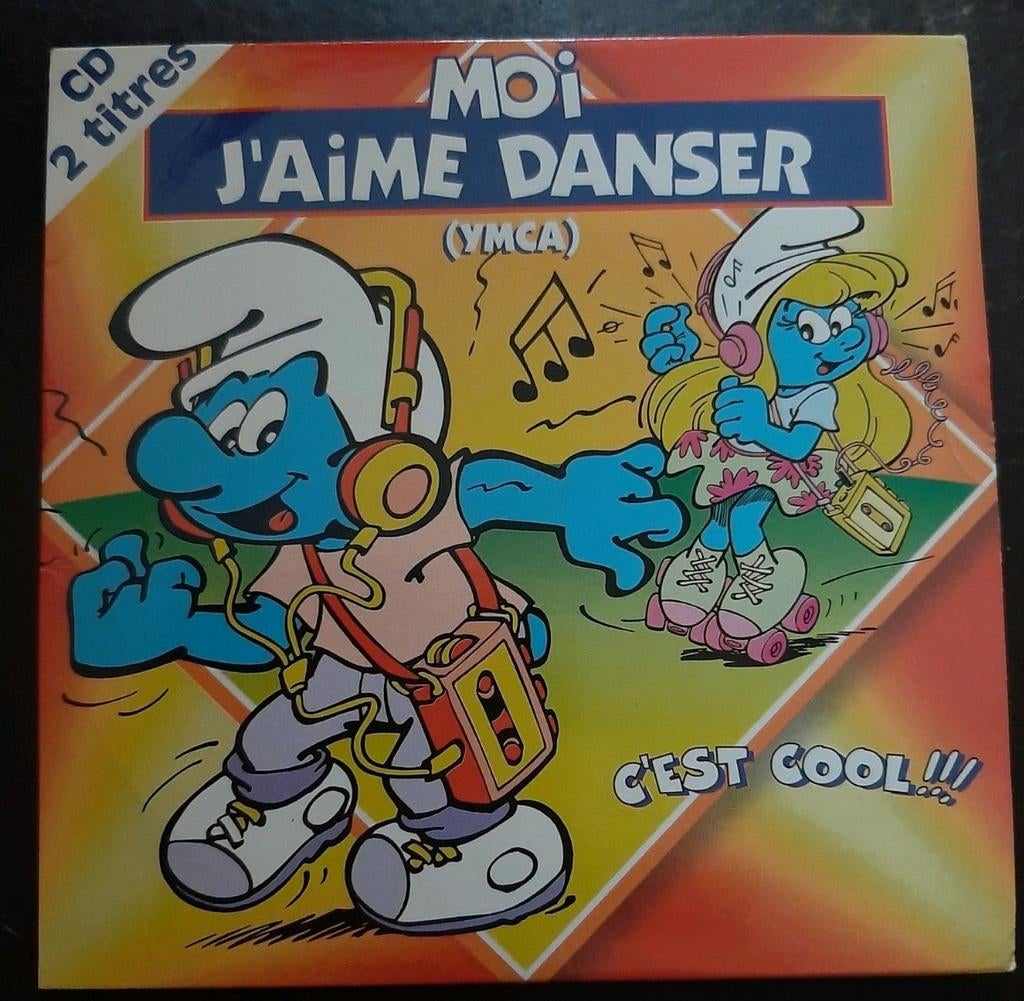 Cd - schtroumpf- moi j'aime danser, ymca, Collections, Enlèvement ou Envoi, Utilisé