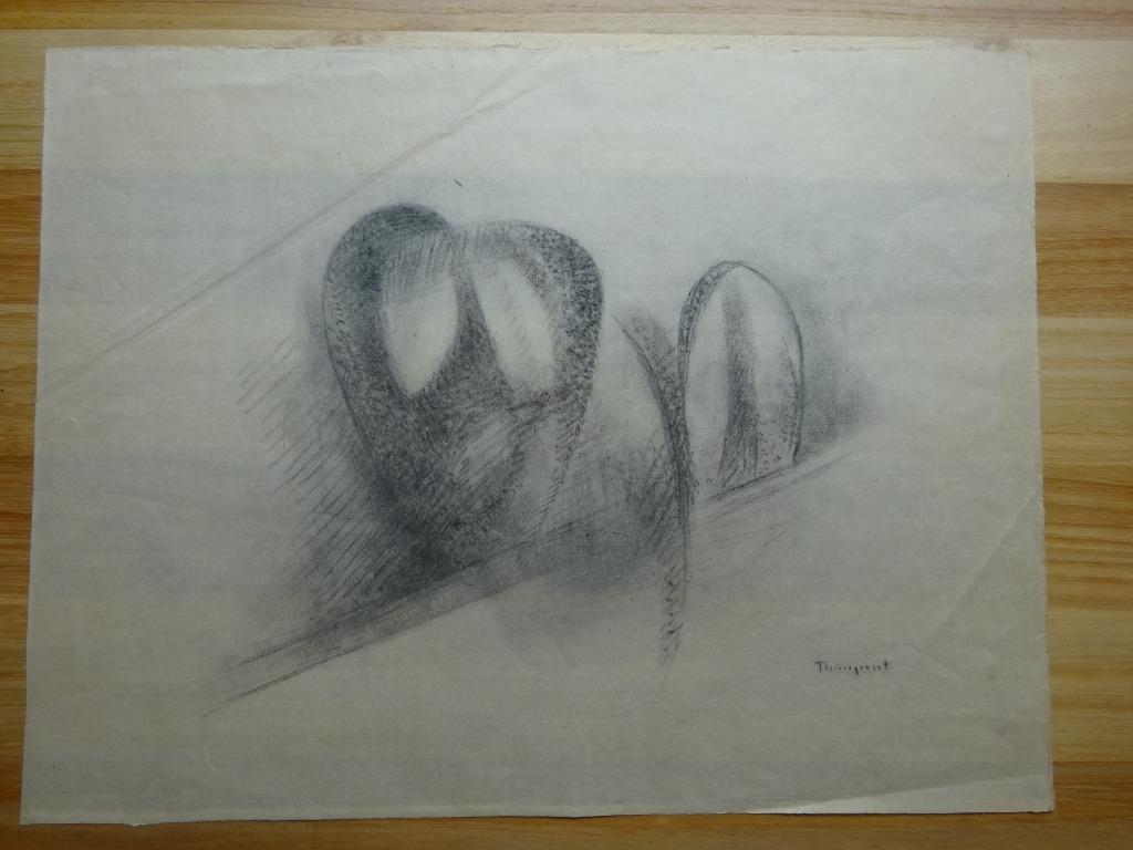 Suzanne Thienpont, pastel op papier, Compo,  54 x 40 cm, Enlèvement ou Envoi
