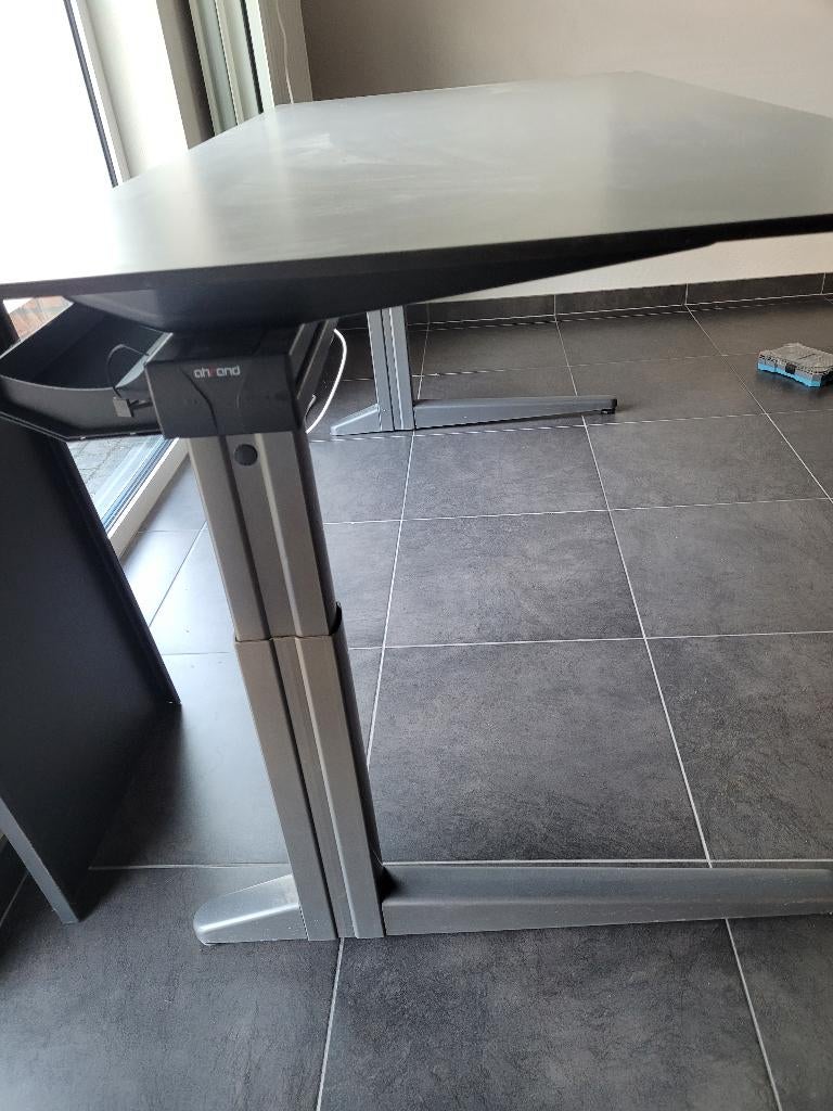Stevige bureau in hoogte verstelbaar LxB: 160 cm op 80 cm, Ophalen, Overige typen, 160 cm, In hoogte verstelbaar