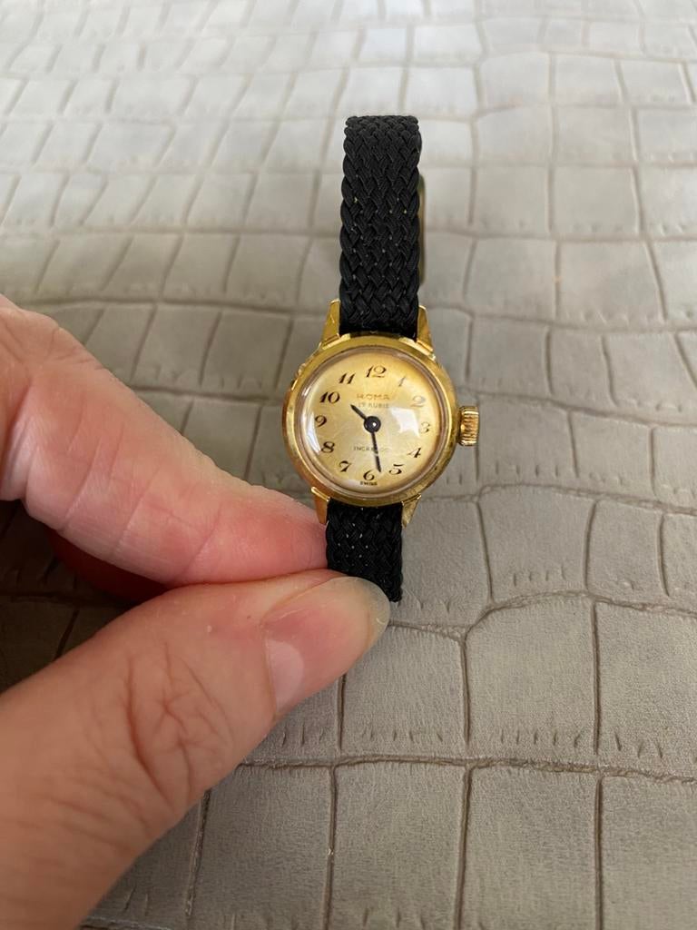 Vintage roma dameshorloge, Bijoux, Sacs & Beauté, Montre-bracelet, Autres marques, Or, Enlèvement