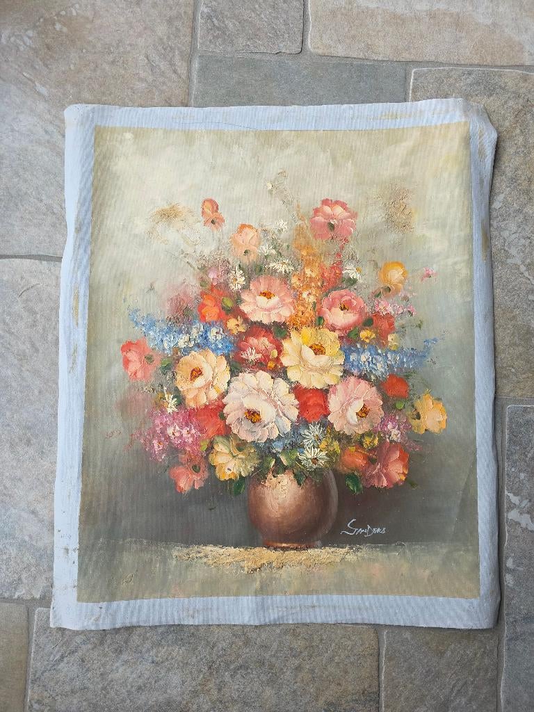 Olieverfschilderij op canvas van Edmond Sanders, Antiquités & Art, Enlèvement