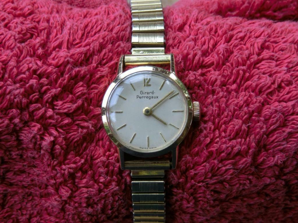 Girard-Perregaux mechanisch 1960 dames horloge vintage, Overige merken, Staal, Gebruikt, Staal