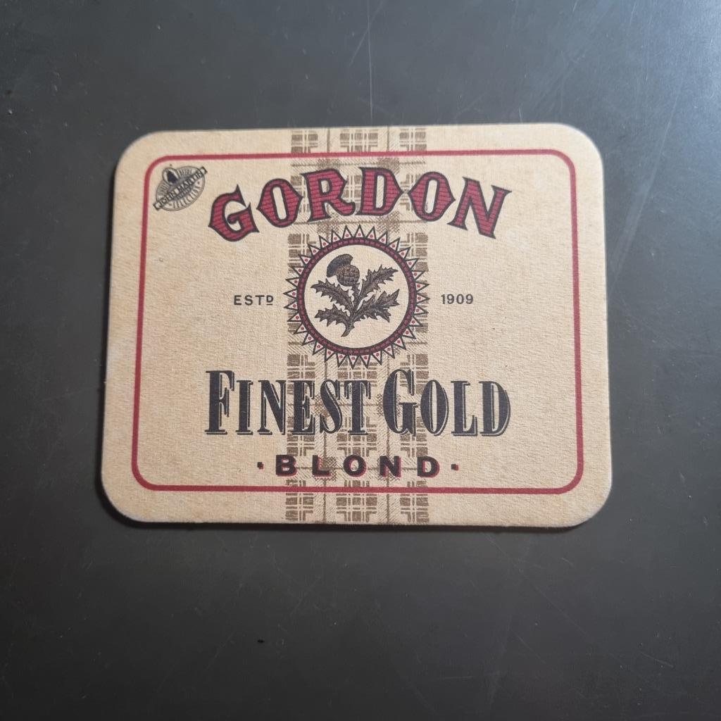Sous Bock Gordon Finest Gold (modèle 3), Collections, Enlèvement ou Envoi, Utilisé, Sous-bock, Autres marques