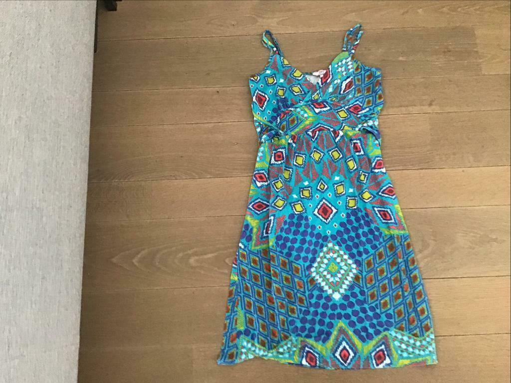 Mooi Zomerkleedje CKS maat medium,nieuwstaat, Taille 38/40 (M), Comme neuf, Longueur genou, Bleu