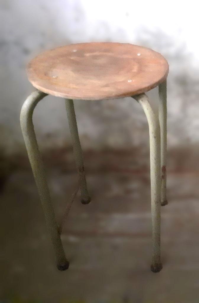 Vintage hoge werkplaatskrukken uit de jaren 50, Antiek en Kunst, Ophalen