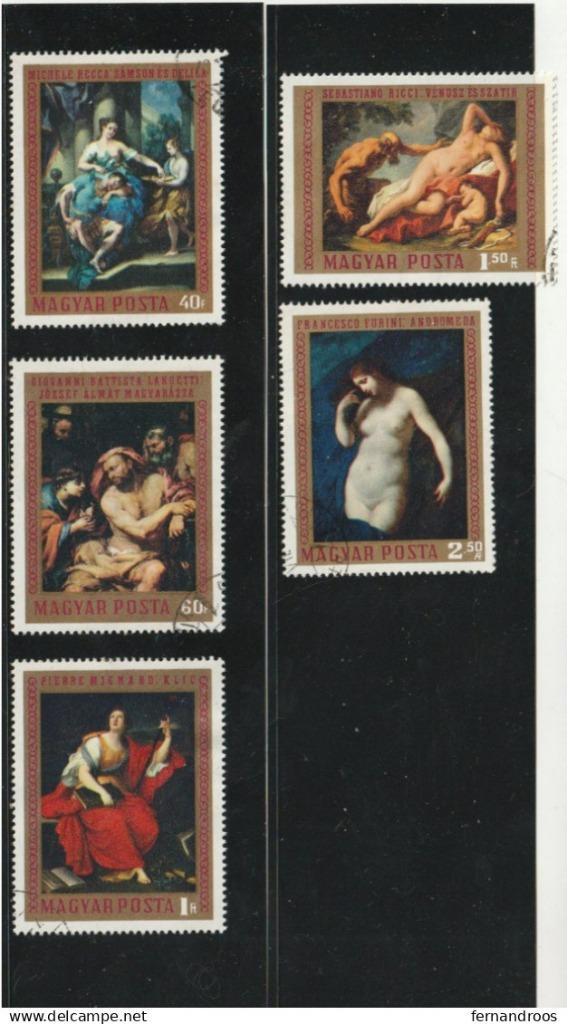 HONGRIE MAGYAR POSTA TIMBRES 1970 FINE ARTS TIMBRES OBLITERE, Postzegels en Munten, Ophalen of Verzenden, Gestempeld