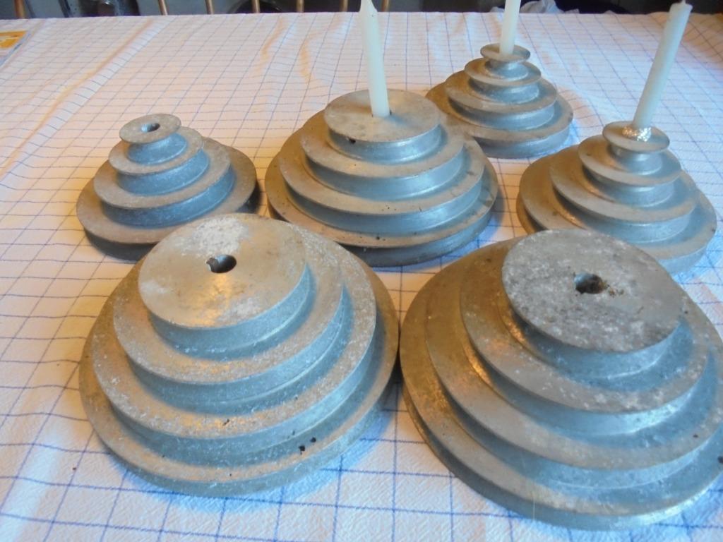 6 disques industriels en métal provenant d'anciennes machine, Enlèvement, Utilisé