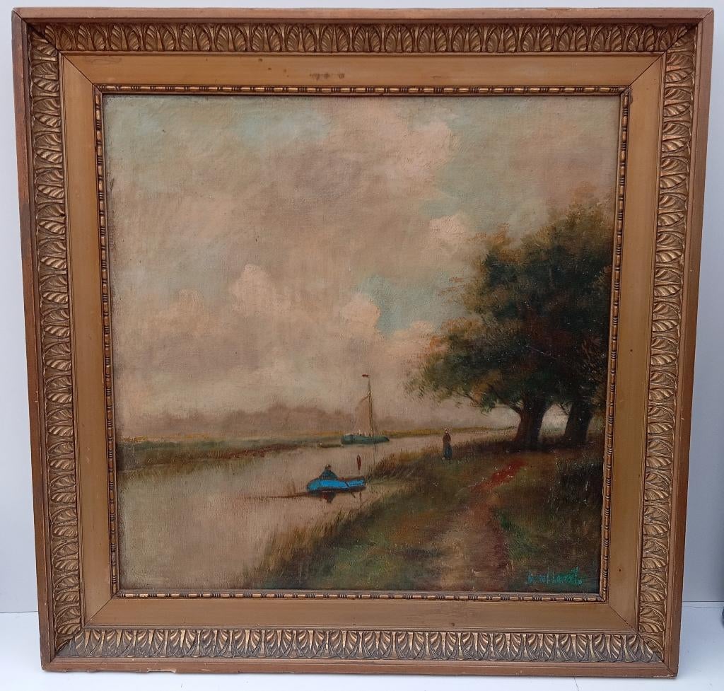 WALLAERT zeer oud schilderij, Antiek en Kunst, Ophalen of Verzenden