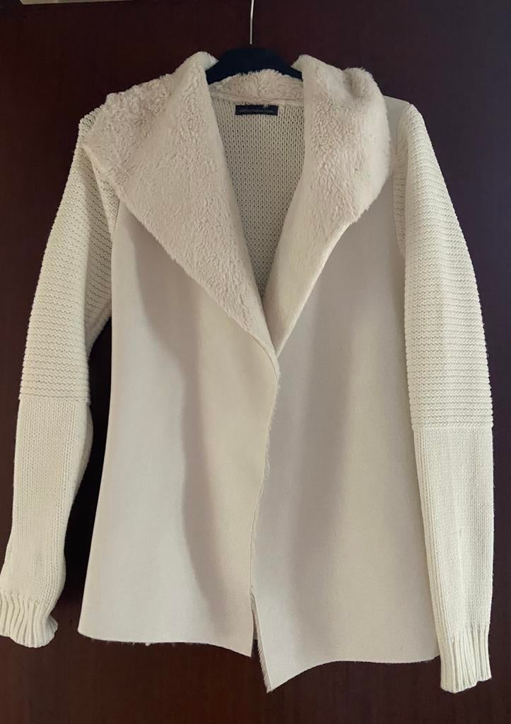 Cardigan- daimlook fausse fourrure -manches et dos en maille, Neuf, Taille 38/40 (M), Cassis Collection, Enlèvement ou Envoi