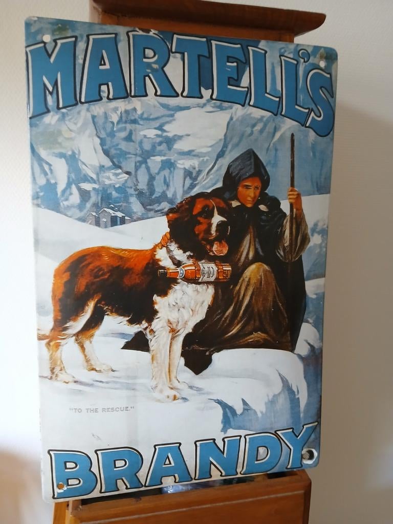 Emaille reclame bord, Ophalen, Zo goed als nieuw
