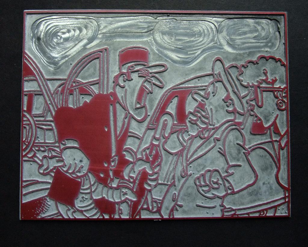 Jommeke: zinken cliché drukplaat - De hoed van Napoleon!!, Verzamelen, Ophalen of Verzenden, Gebruikt