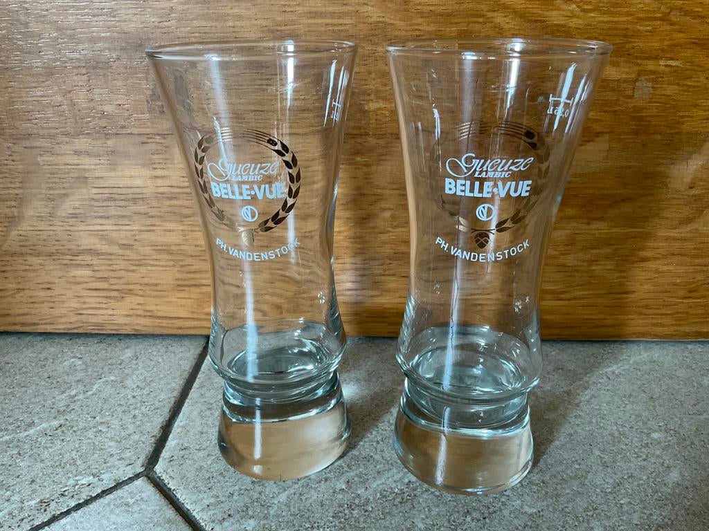 Verres à bière Gueuze Lambic très anciens, Envoi, Comme neuf