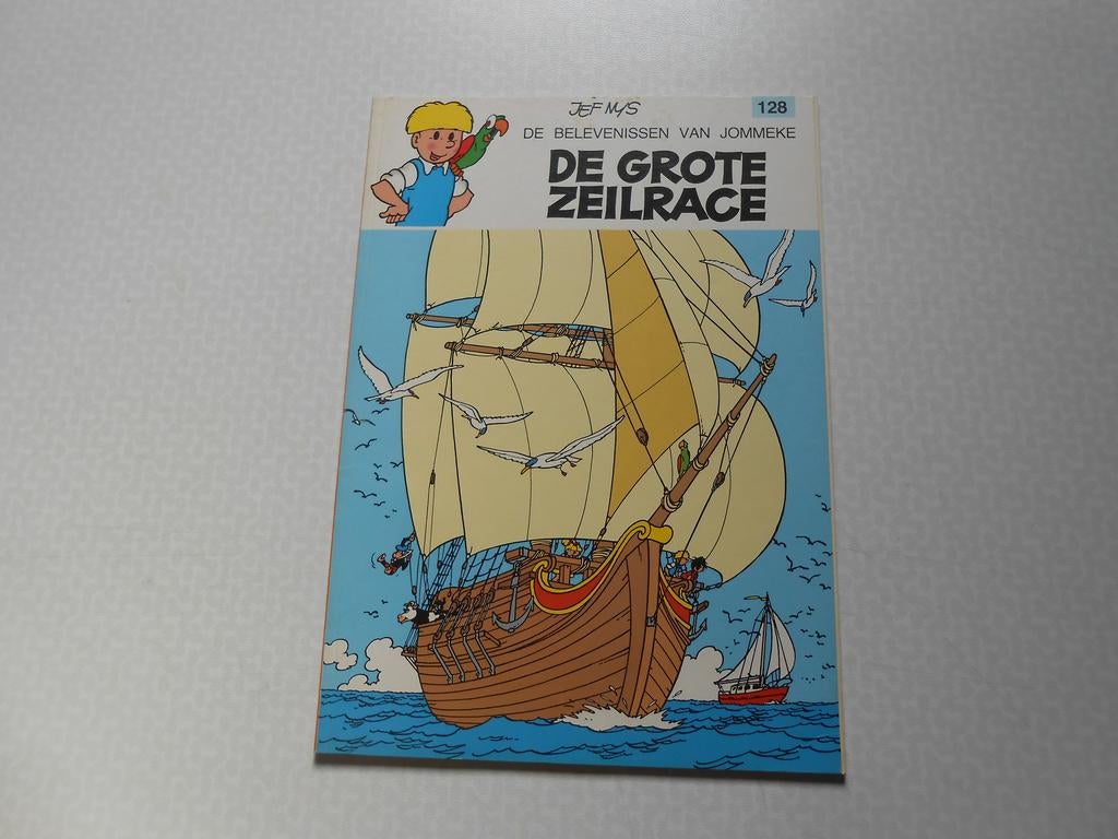 Jommeke 128 De grote zeilrace 1985 1 ste druk., Jef Nys, Eén stripboek, Nieuw, Ophalen of Verzenden