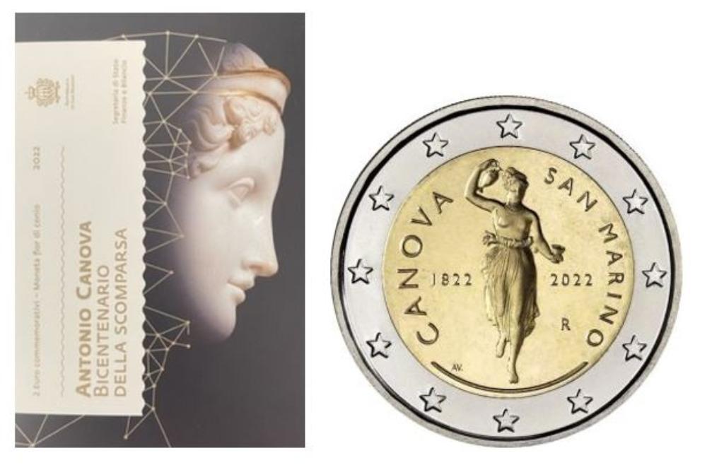 2 euros Saint-Marin 2022 Canova, Enlèvement ou Envoi, Saint-Marin, 2 euros