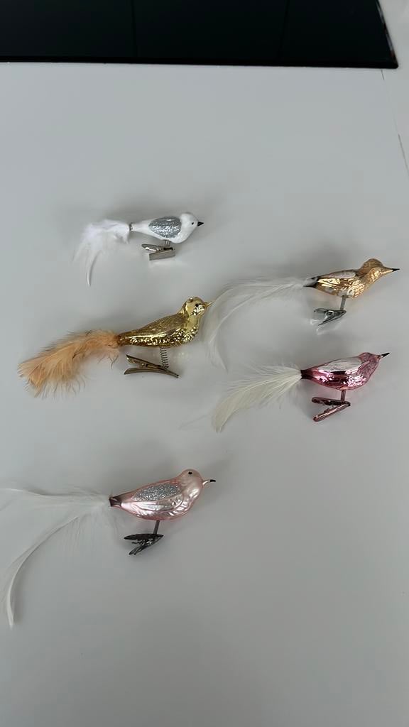 Glazen vogels met clip. Per stuk te koop, Diversen, Ophalen of Verzenden, Zo goed als nieuw