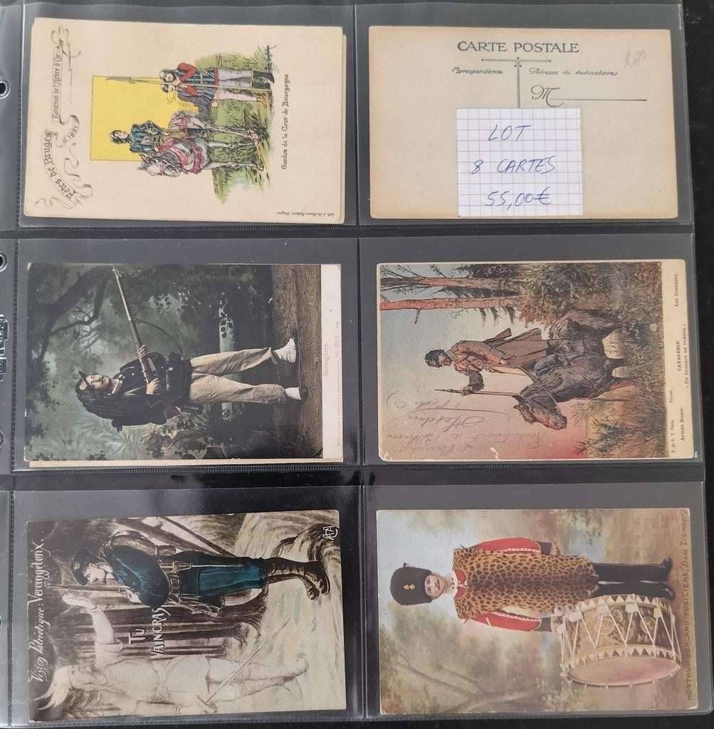 Lot 8 anciennes cartes postales. Lire, Collections, Cartes postales | Thème, Costume traditionnel, Enlèvement ou Envoi