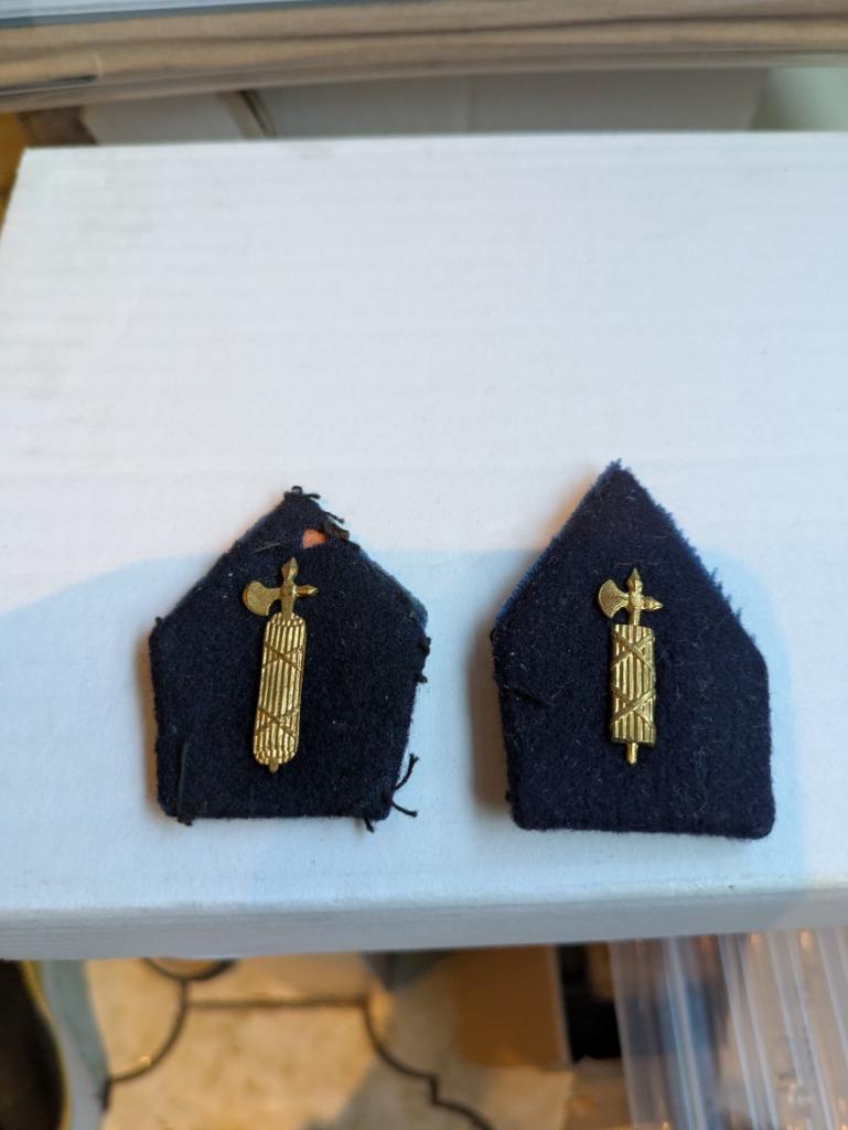 Militair gerecht kraagspiegels, Ophalen of Verzenden, Landmacht, Embleem of Badge