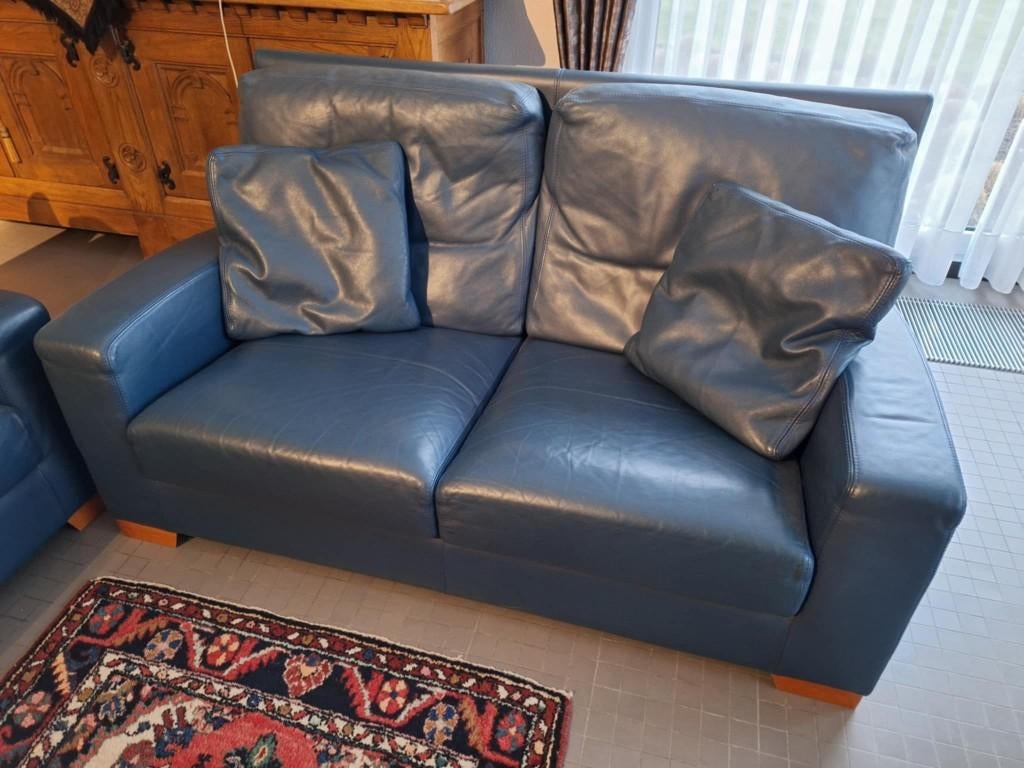 Lederen salon, Ophalen, Zo goed als nieuw, Overige maten, Leer