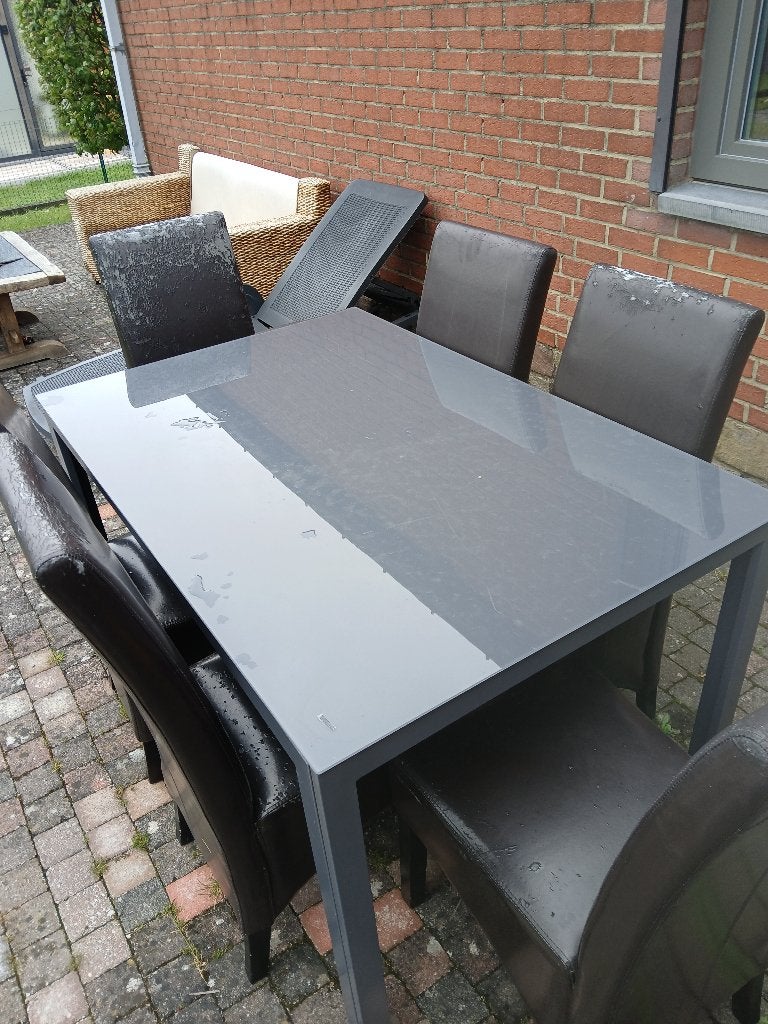 Table jardin + 6 chaises, Jardin & Terrasse, Enlèvement, Aluminium