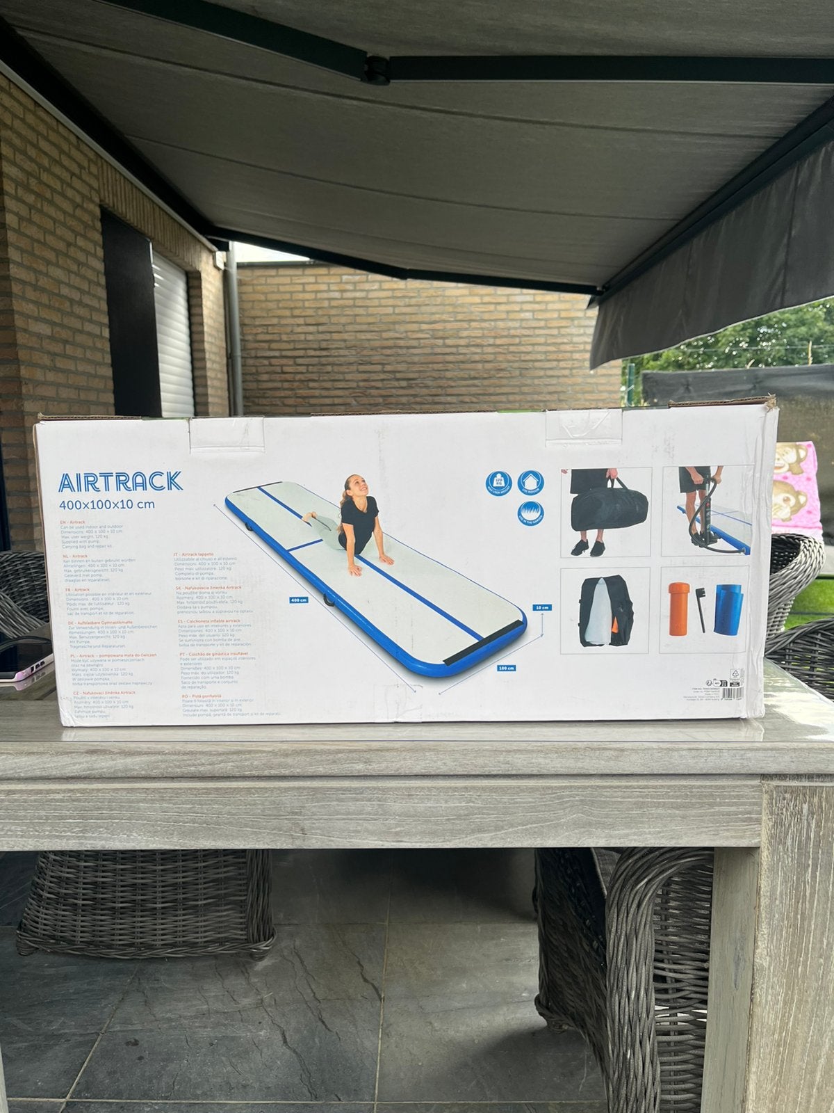 Airtrack te koop, Sport en Fitness, Turnen, Ophalen, Zo goed als nieuw