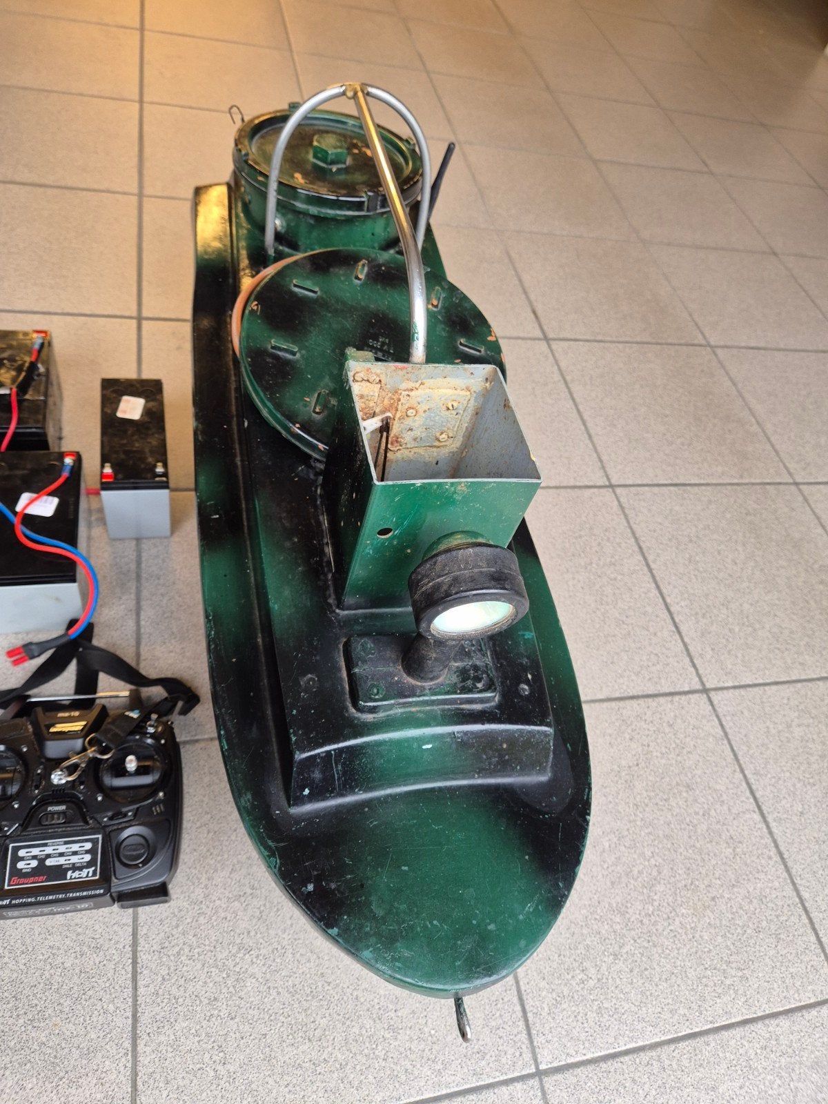 Bateau à appâts Broeckx avec jauge de profondeur, Enlèvement, Utilisé