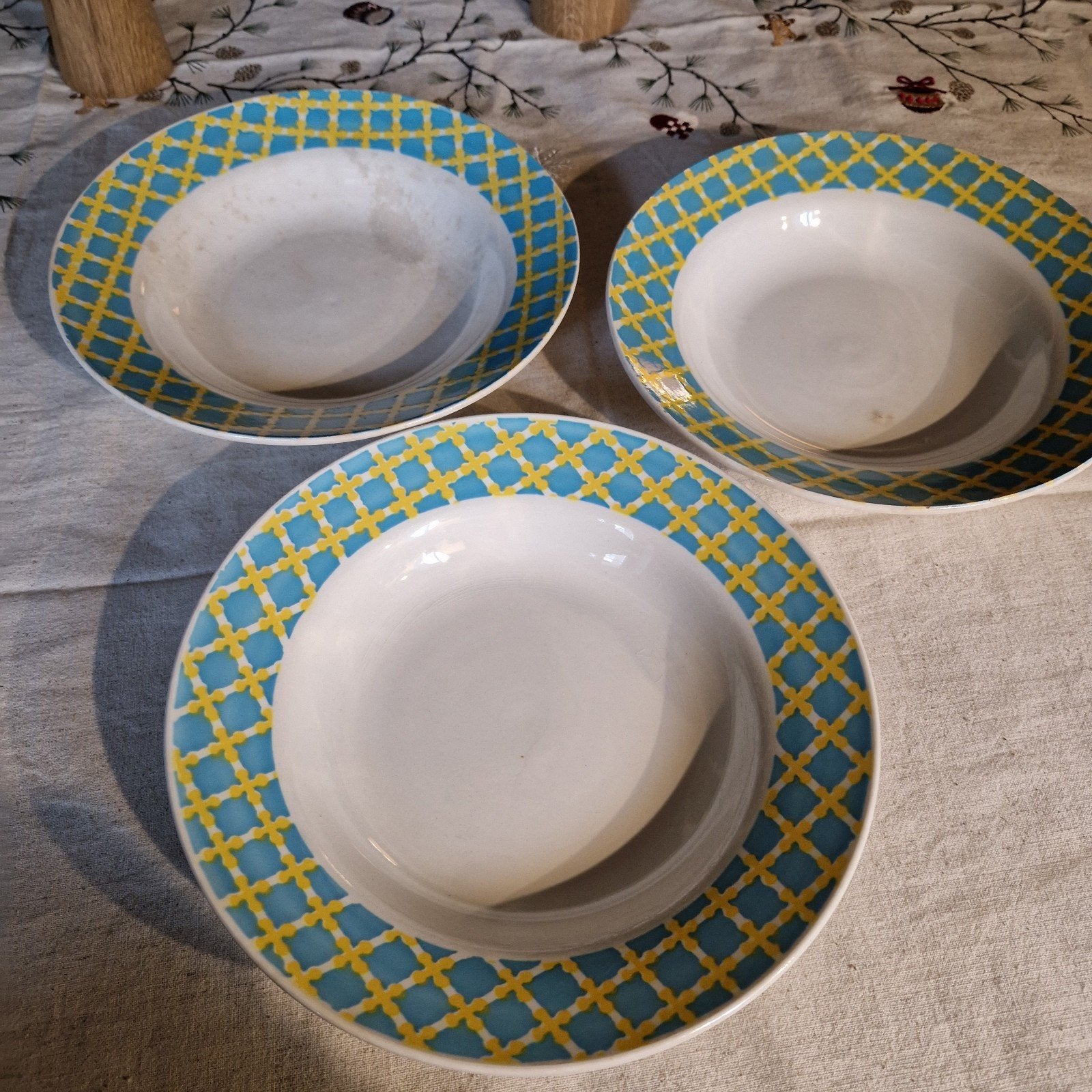 3 assiettes creuses Sarreguemines Digoin, Enlèvement ou Envoi