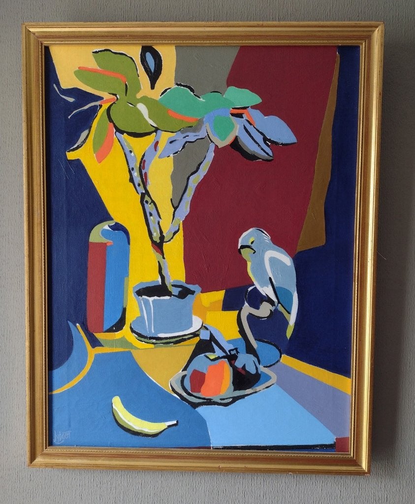 Tableau moderne, Antiquités & Art, Peinture à l'huile, Autres matériaux, Enlèvement, Nature morte