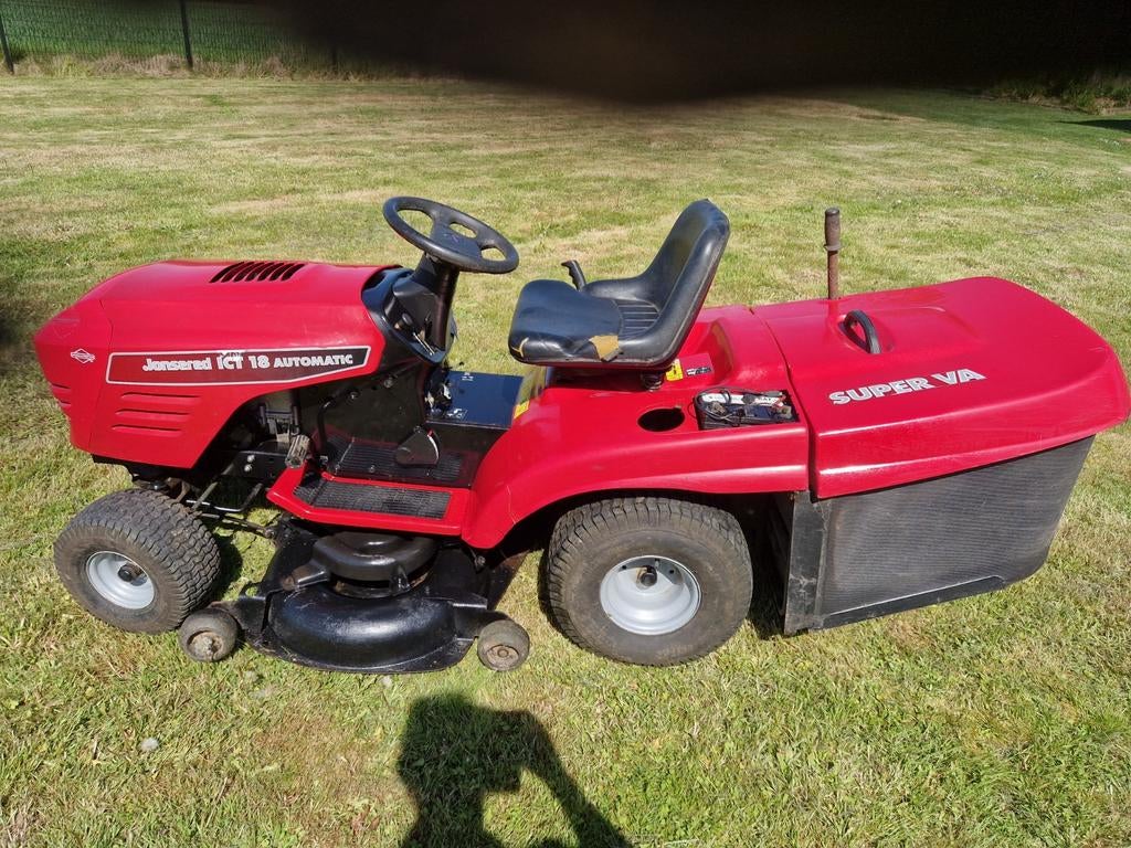Jonsered 18cv automatic, Jardin & Terrasse, Tondeuses autoportées, Comme neuf, Jonsered, Fonction de mulching, 90 à 120 cm