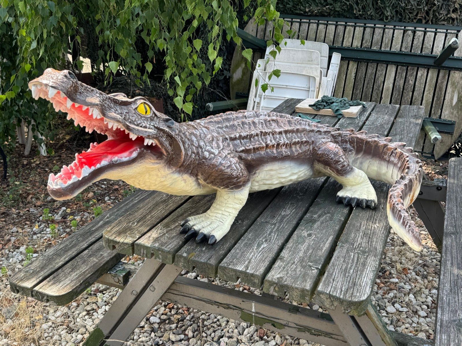 Groot decoratie beeld Krokodil XL, Verzamelen, Ophalen, Gebruikt, Dier