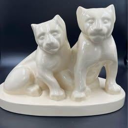 Charles Catteau - BFK - Leeuwenwelpen Art Deco Craquelé, Antiek en Kunst, Ophalen of Verzenden