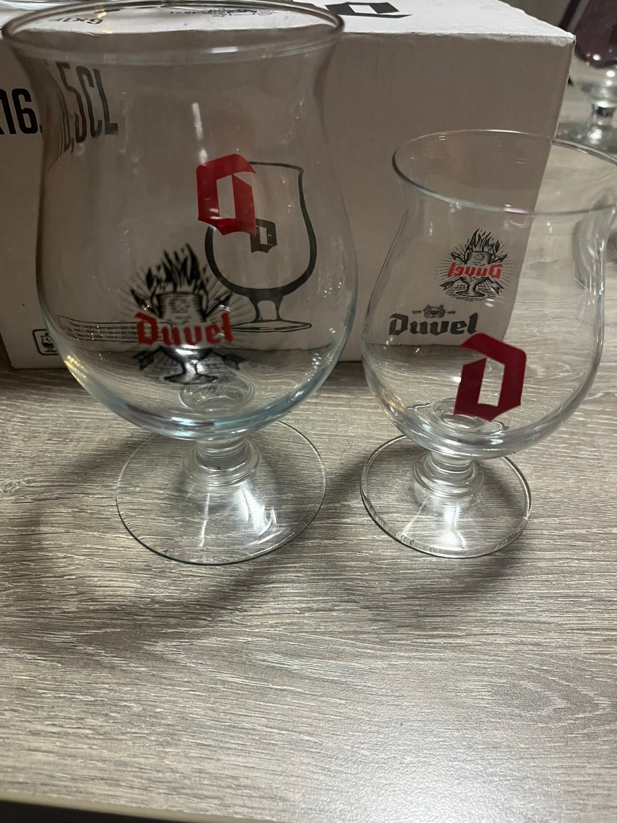 Duvel glas 33cl plus 16,5, Verzamelen, Ophalen, Zo goed als nieuw, Duvel