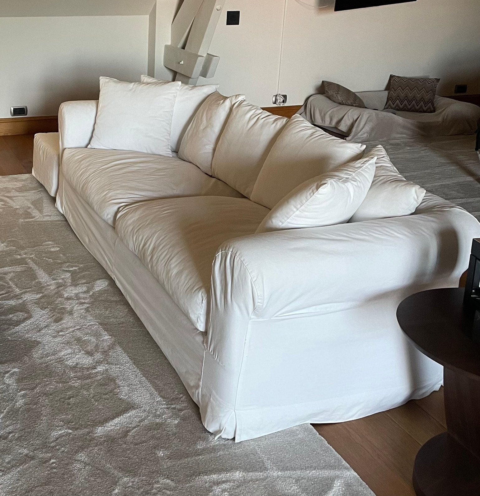 Chaise en tissu blanc, 200 à 250 cm, Enlèvement, Utilisé, Tijdloos