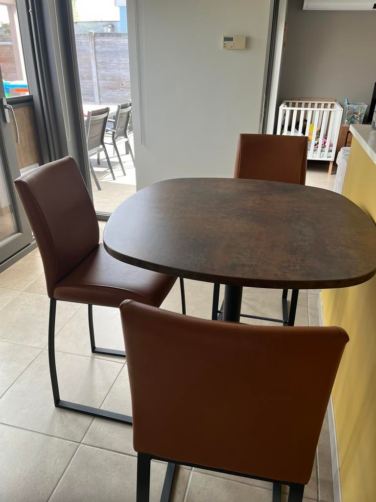 Table de bar avec 3 chaises, Enlèvement, Comme neuf, Modern, Moins de 4 chaises