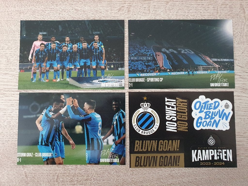 Club Brugge foto's en stickers, Ophalen of Verzenden, Nieuw, Poster, Plaatje of Sticker