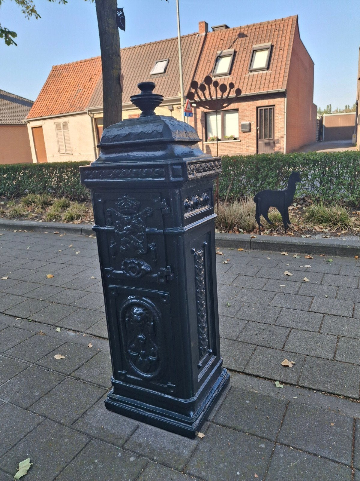 vintage brievenbus, Tuin en Terras, Brievenbussen, Ophalen, Gebruikt, Overige materialen, Staande brievenbus