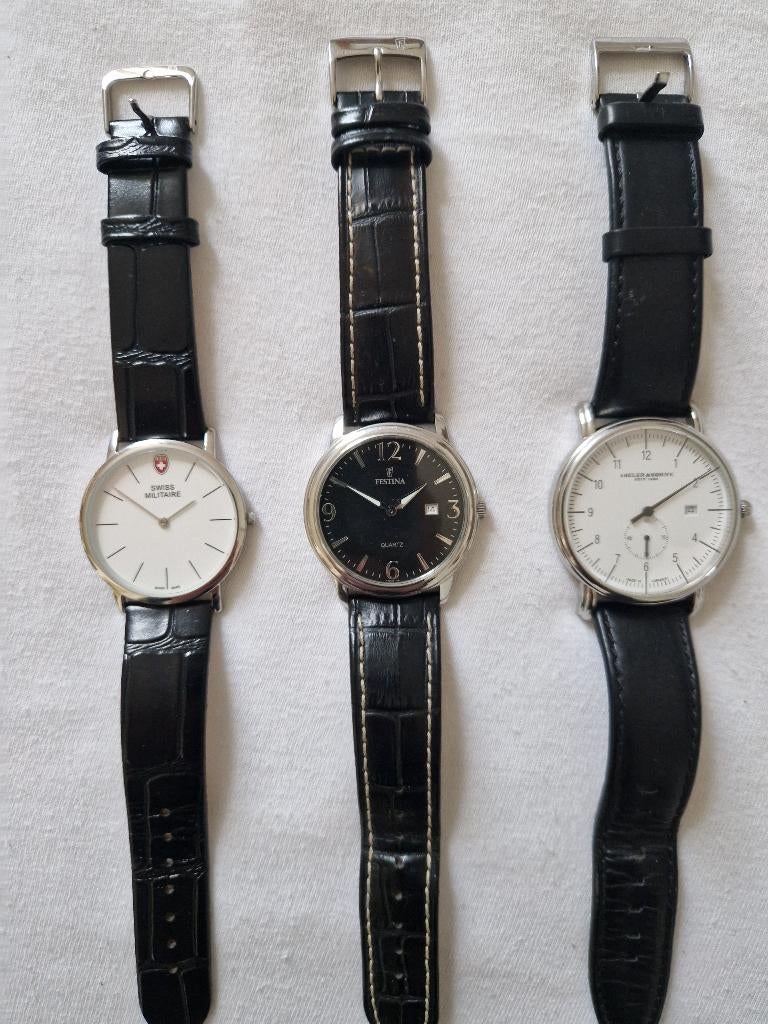 Herenhorloges Abeler&Sohne, Festina, Swiss Militaire, Overige merken, Staal, Polshorloge, Ophalen of Verzenden