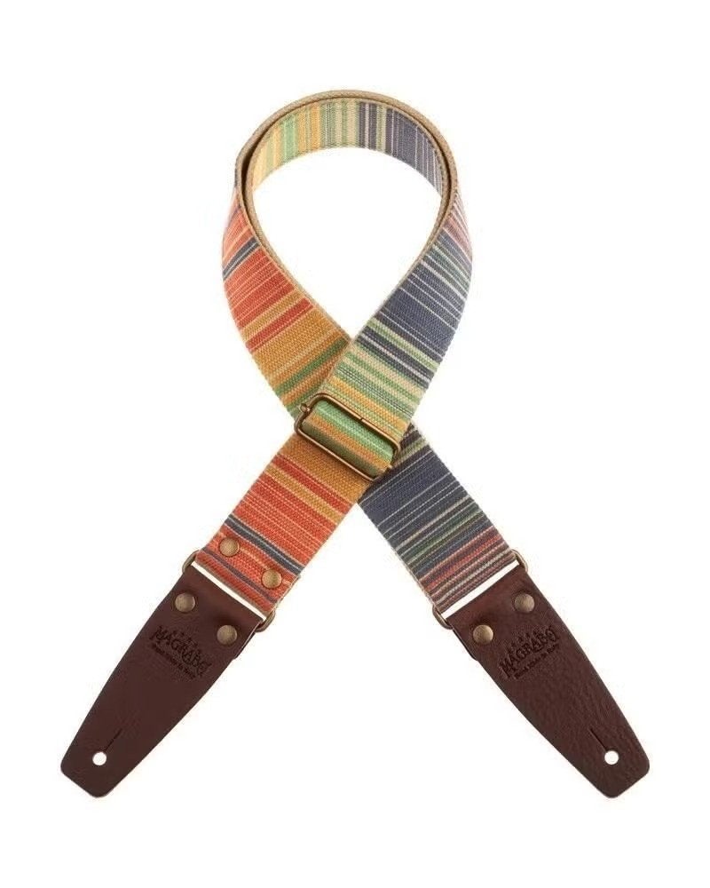 Magrabo Stripe Sc Retrò Rainbow 5 Cm Terminals Marrone Fibbi, Musique & Instruments, Enlèvement ou Envoi, Neuf, Guitare acoustique