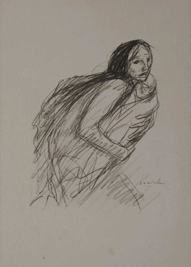 Steinlen litho "Croquis de Temps de Guerre-Zeppelin", 42/400, Antiek en Kunst, Kunst | Litho's en Zeefdrukken, Genummerd, Ophalen