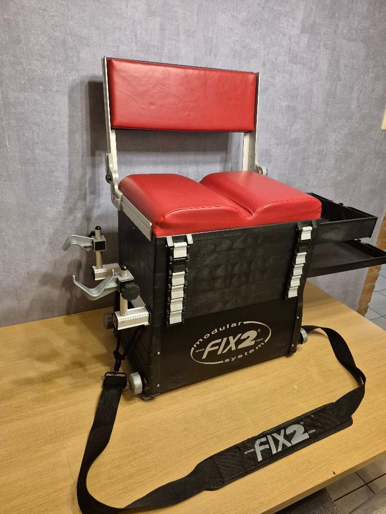 Fix 2 Zitmand Seat Box 4513 ALL2 with Back Rest Carbon Line, Ophalen, Gebruikt, Koffer of Tas