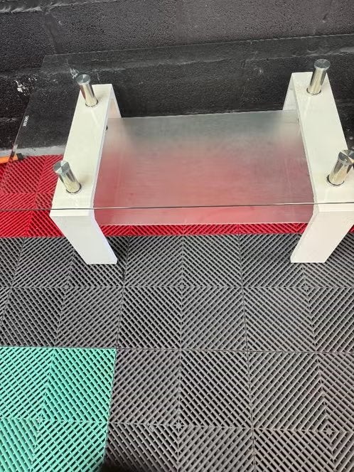 table basse, Comme neuf, Verre, Enlèvement, 75 cm ou plus