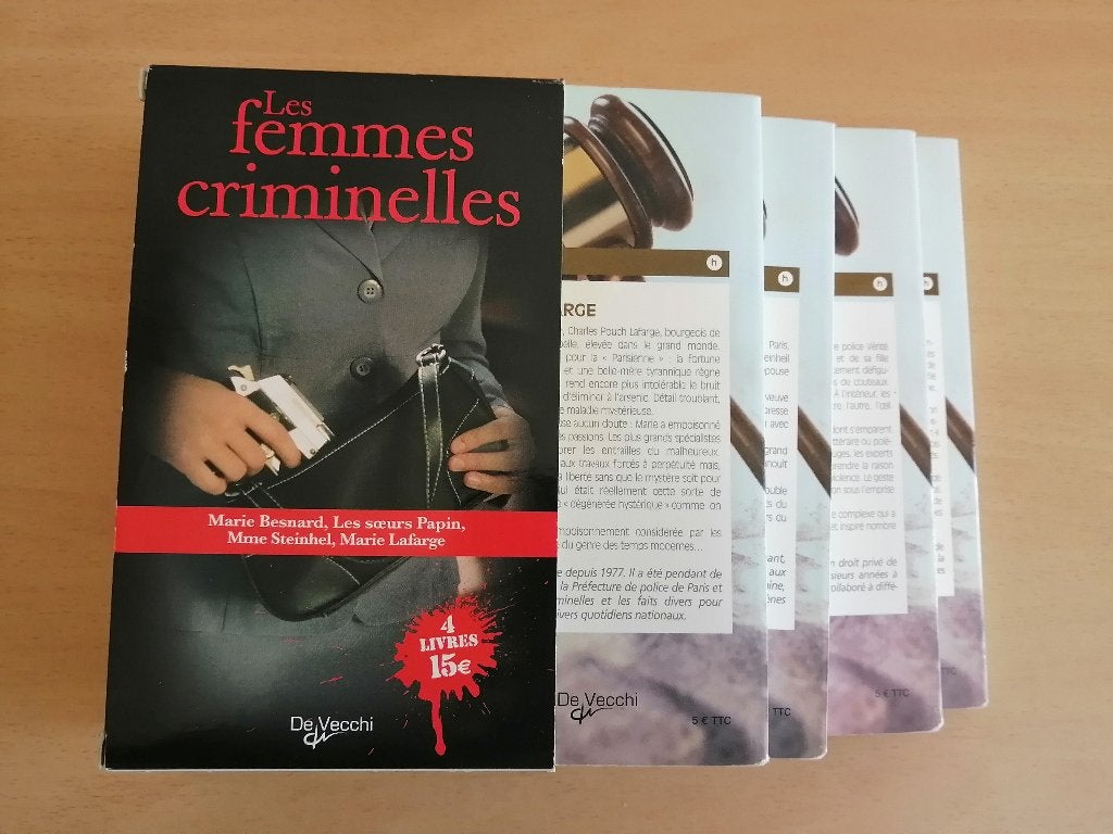 Coffret 4 volumes Les femmes criminelles - édit. De Vecchi, Livres, Histoire mondiale, Enlèvement ou Envoi, Comme neuf